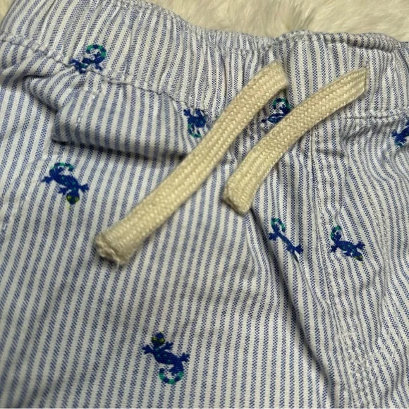 The Children’s Place Shorts Pinstripe With Lizards Blue & White Size 5T - Picture 3 of 16